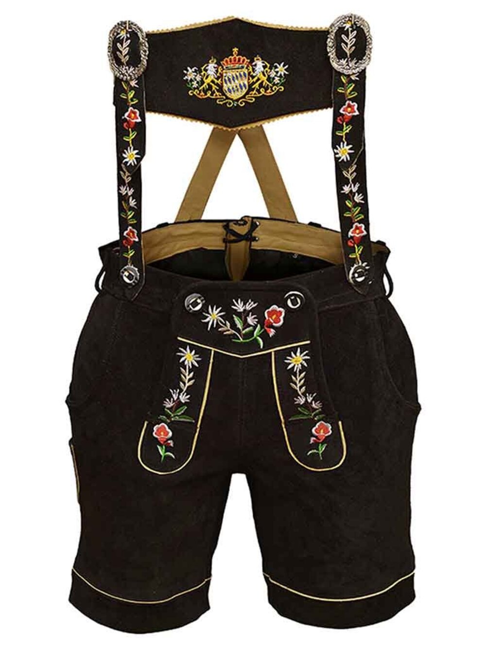 Women’s Authentic Suede Lederhosen Black  Oktoberfest Style Outfit